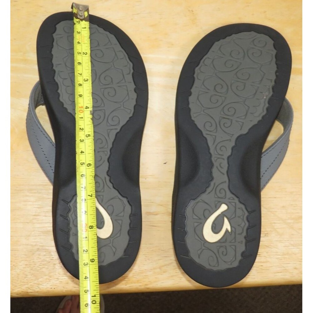 OLUKAI OHANA Sandals Flop Flops Gray/Black Women's Size 6.5 - Picture 6 of 7